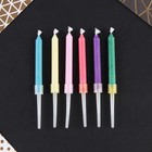 Свечи для торта с цветным пламенем «С Днем Рождения», 6 шт., 8.6×0.6 см - Фото 3