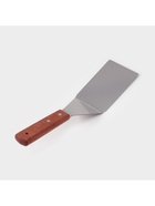 Лопатка кондитерская изогнутая, 30×7 см, нержавеющая сталь, деревянная ручка - Фото 2