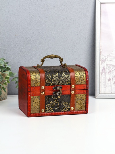 Шкатулка для украшений «Сундучок. Цветущий сад», дерево, 11.5×18×12 см