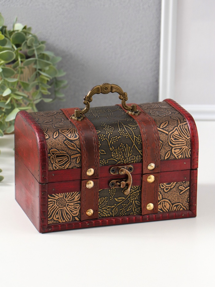 Шкатулка для украшений «Сундучок. Цветущий сад», дерево, 11.5×18×12 см - Фото 1