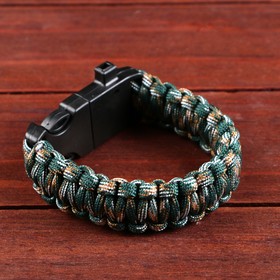 Браслет для выживания 4 в1 (паракорд, компас, свисток, огниво), 25.5×2.5 см, 3 м  (артикул 2714825)  большой выбор товаров оптом и в розницу по низким ценам с доставкой