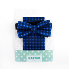 Набор для мальчика галстук бабочка 10 х 5, платок 18 х 18, п/э, синий - Фото 3