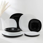 Сервиз столовый Luminarc Carine White&Black, стеклокерамика, 18 предметов, цвет белый и чёрный - фото 3708501