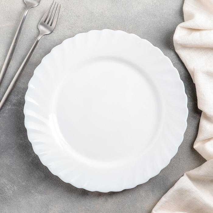 Тарелка обеденная, d=27 см, цвет белый - Фото 1