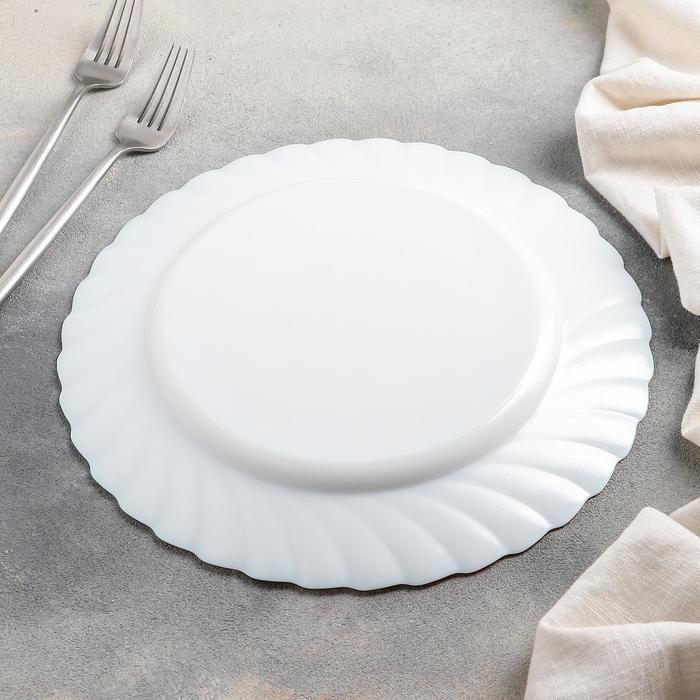 Тарелка обеденная, d=27 см, цвет белый - фото 1918744752