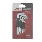 Набор ключей шестигранных ЛОМ, с шаром, 1.5 - 10 мм, 9 шт. - Фото 5