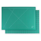 Мат для резки, двусторонний, 90 × 60 см, А1, цвет зелёный, AU-A1 - Фото 1