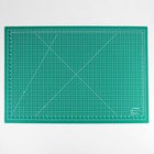 Мат для резки, двусторонний, 90 × 60 см, А1, цвет зелёный, AU-A1 - фото 9746702