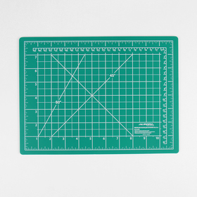 Мат для резки, двусторонний, 30 x 22 см, А4, цвет зелёный