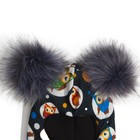 Шапка-шлем детская зимняя с помпонами, размер 42-46 см, цвет микс, принт совы ЗШ-61-44_М - Фото 3