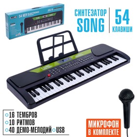 Синтезатор SONG с микрофоном, пюпитром, USB 2808879