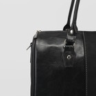 Сумка женская, замша, отдел на молнии, наружный карман, длинный ремень, цвет чёрный - Фото 4