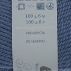 Пряжа "Зимний вариант" 95% имп.шерсть, 5% акрил объёмный 100м/100гр (256-Св.джинса) - Фото 3