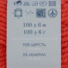 Пряжа "Зимний вариант" 95% имп.шерсть, 5% акрил объёмный 100м/100гр (396-Настурция) - Фото 3