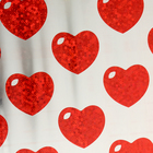 Пленка голографическая «Сердца», красная 0,7 х 7 м, 200 г - Фото 3