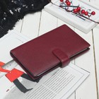 Визитница, 3 ряда, 32 листа, для карт, цвет бордовый - Фото 1