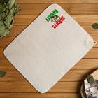 Набор для бани с принтом «Самому лучшему банщику», 3 предмета: шапка, коврик, рукавица, шерсть 30%, полиэфир 70%, светлый, «Банная забава» - Фото 6