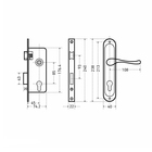 Замок врезной «АЛЛЮР» 0205 GP, с ручкой, латунь - Фото 2