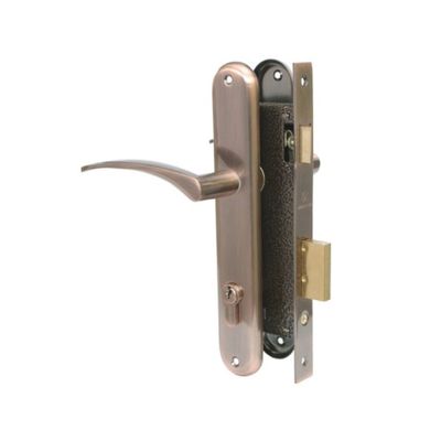 Замок врезной «АЛЛЮР» 0211 AC, с ручкой, цвет старая медь