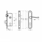 Замок врезной «АЛЛЮР» 0211 CP, с ручкой, цвет хром - Фото 2
