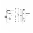 Замок врезной «АЛЛЮР» 102/3 AB, с ручкой, 4 ключа, цвет старая бронза - Фото 2