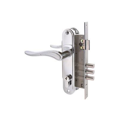 Замок врезной «АЛЛЮР» 102/3 CP, с ручкой, 4 ключа, цвет хром