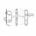 Замок врезной «АЛЛЮР» 126/1 АС, с ручкой, 4 ключа, цвет старая медь - Фото 2