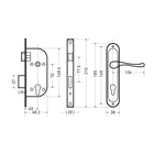 Замок врезной «АЛЛЮР» 127/1 АС, с ручкой, 4 ключа, цвет старая медь - Фото 2