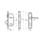 Замок врезной «АЛЛЮР» 127/1 CP, с ручкой, 4 ключа, цвет хром - Фото 2