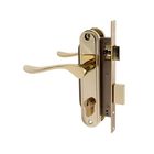 Замок врезной «АЛЛЮР» 127/1 GP, с ручкой, 4 ключа, латунь - Фото 1