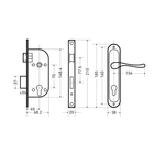 Замок врезной «АЛЛЮР» 127/1 GP, с ручкой, 4 ключа, латунь - Фото 2