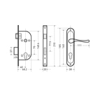 Замок врезной «АЛЛЮР» 132/1 АС, с ручкой, 4 ключа, цвет старая медь 2617708