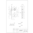 Замок врезной Apecs 1027/60-AB, с ручкой, цвет бронза - Фото 2