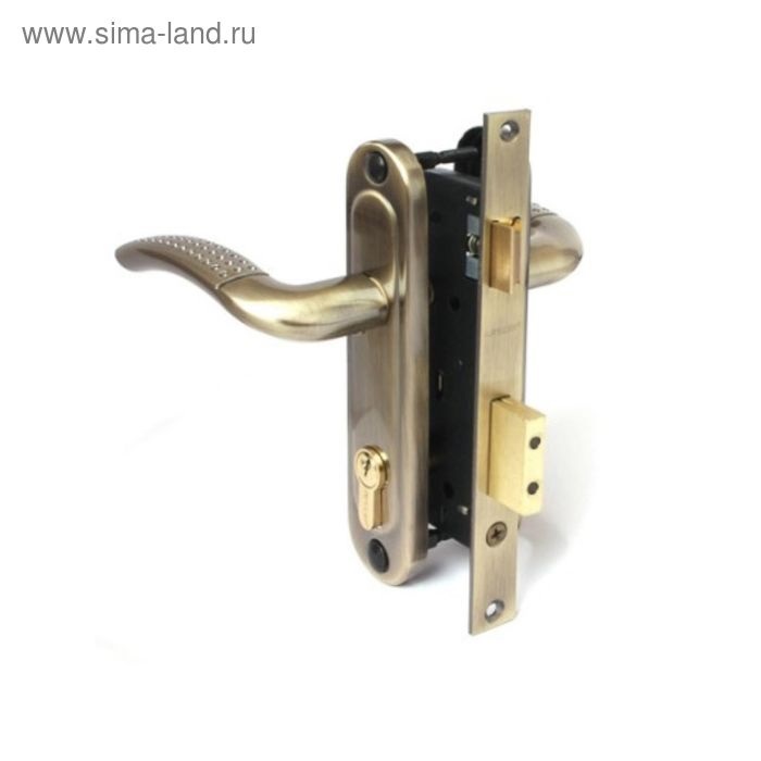 Замок врезной Apecs 1227/60-AB, с ручкой, цвет бронза - Фото 1