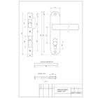 Замок врезной Apecs 1227/60-AB, с ручкой, цвет бронза - Фото 3