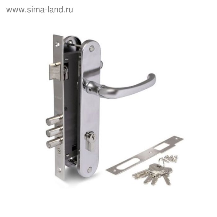 Замок врезной Apecs 2210/60-CR, с ручкой, цвет хром - Фото 1