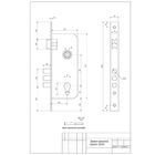 Замок врезной Apecs 2227/60-NI/NIS, с ручкой, цвет никель, сатин - Фото 2