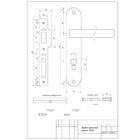 Замок врезной Apecs 2227/60-NI/NIS, с ручкой, цвет никель, сатин - Фото 3