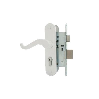 Замок врезной Димитровград «Зенит» ЗВ4-3.02, м/о 55 мм, с/руч, белый