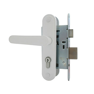 Замок врезной Димитровград «Зенит» ЗВ4-3.03Р, м/о 55 мм, 3 ригеля, с/руч, цвет серебро