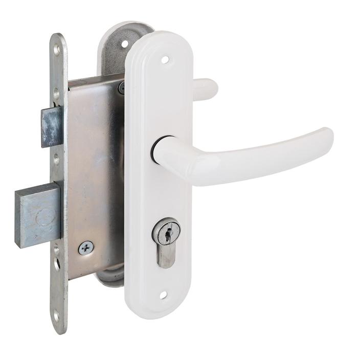 Замок врезной Димитровград «Зенит» ЗВ4-3.08 с/руч, белый