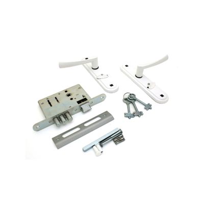 Замок врезной Димитровград «Зенит» ЗВ9-4.2, м/о 55 мм, с/руч, белый