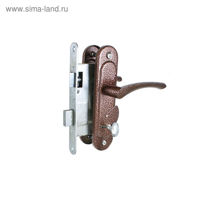 Замок врезной Димитровград «Омега» ЗВ.9.2-01, м/о 67 мм, с/руч, цвет медь - Фото 1