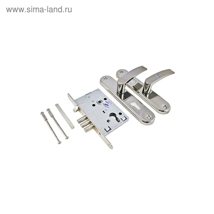 Замок врезной BORDER ЗВ 4-31/55, с ручкой, без ц/м, черный жемчуг - Фото 1