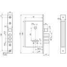 Замок врезной BORDER ЗВ 9-6/13, с ручкой, цвет медный антик - Фото 3