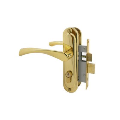 Замок врезной «СТАНДАРТ» Россия 103/50 GP, с ручкой, латунь