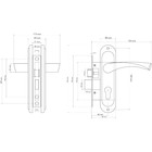 Замок врезной «СТАНДАРТ» Россия 103/50B, с ручкой, вертушка, цвет хром - Фото 2