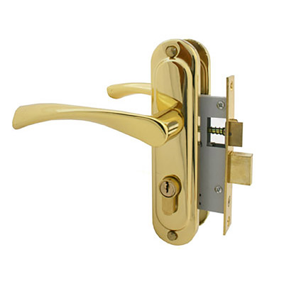 Замок врезной «СТАНДАРТ» Россия 103/50B, с ручкой, вертушка, латунь