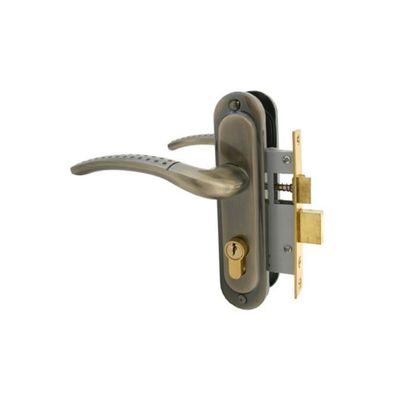 Замок врезной «СТАНДАРТ» Россия 132/50 AB, с ручкой, цвет старая бронза