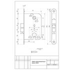 Замок врезной Apecs 6000-WC/S-CR, б/о, б/ручки, цвет хром - Фото 2